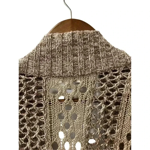 Chico’s Open Front Open Knit Long Cardigan Size 1 - Picture 4 of 9